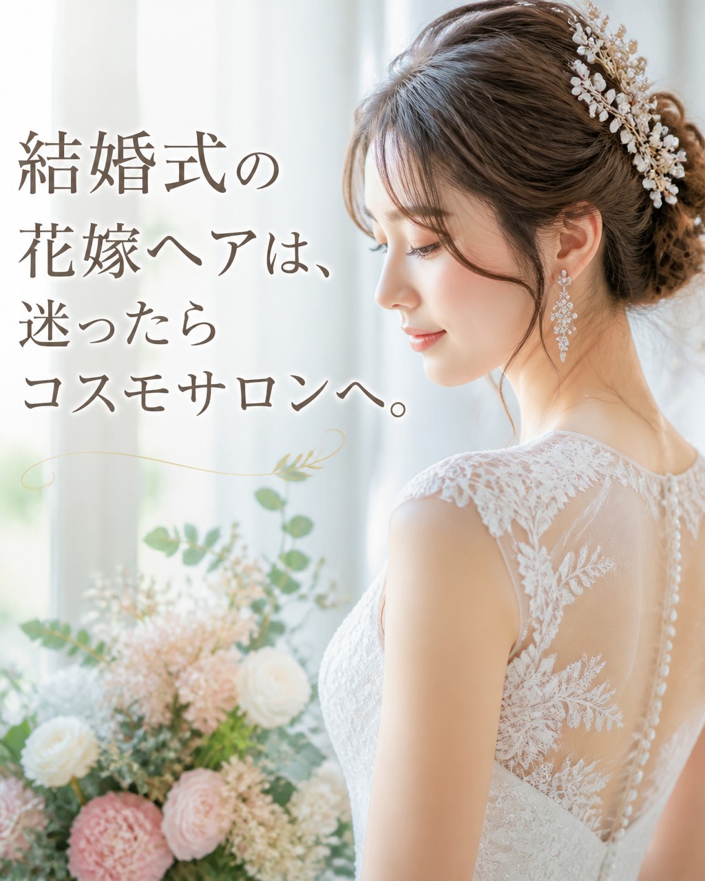 結婚式のヘアセット完全ガイド|コスモサロンの予約方法