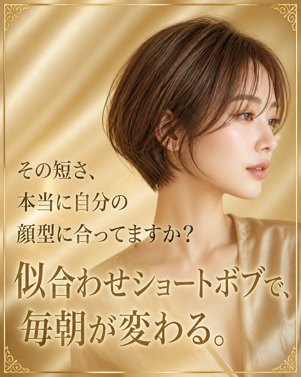 ショートボブが似合わない理由は顔型にあり。似合わせのコツ