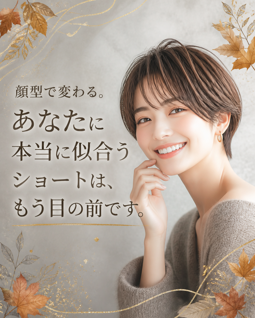 ショートヘアが似合わない原因は？顔型別の選び方のコツ