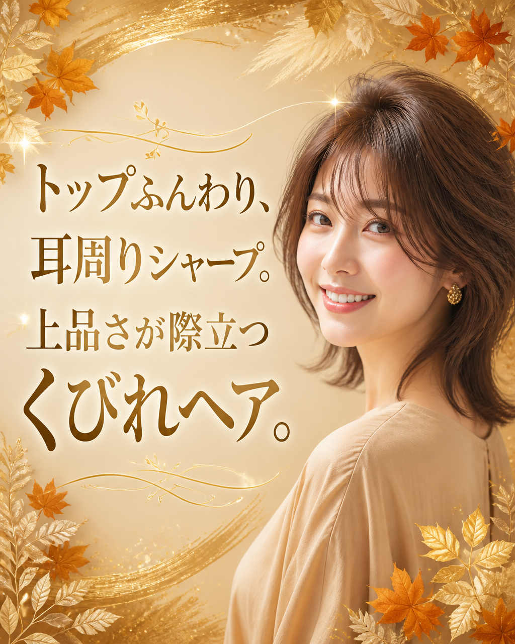 くびれヘアで顔周りをスッキリ見せる。大人っぽいスタイル完全ガイド