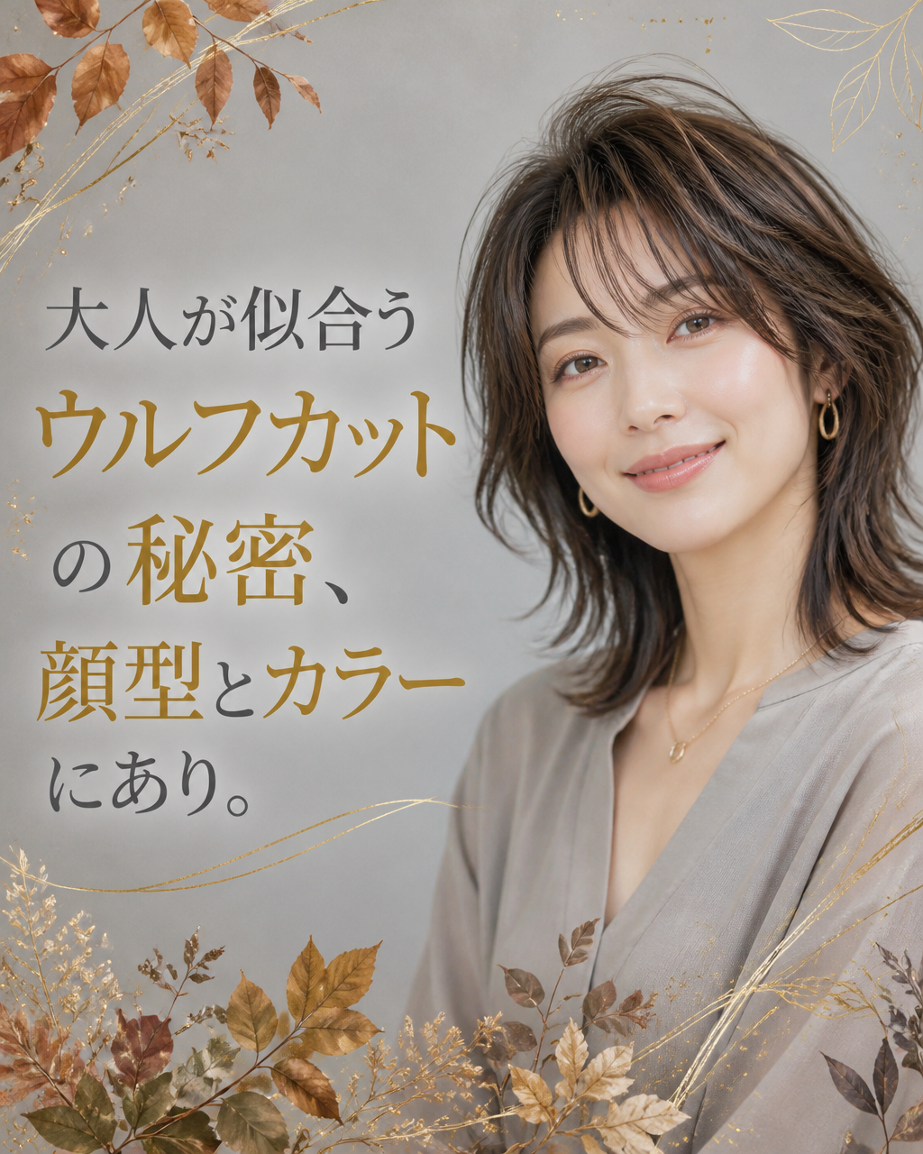 ウルフカットは大人っぽく似合う？顔型別の選び方
