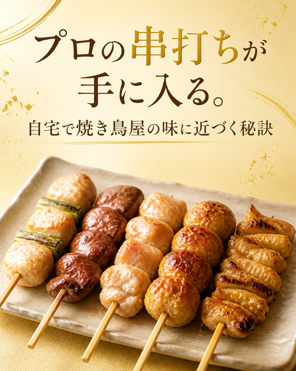 焼き鳥の串打ちのコツ｜プロが教える家庭での上手な刺し方